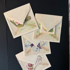 Four Vintage Unused Greeting Cards w/envelopes 1948 Little Ones